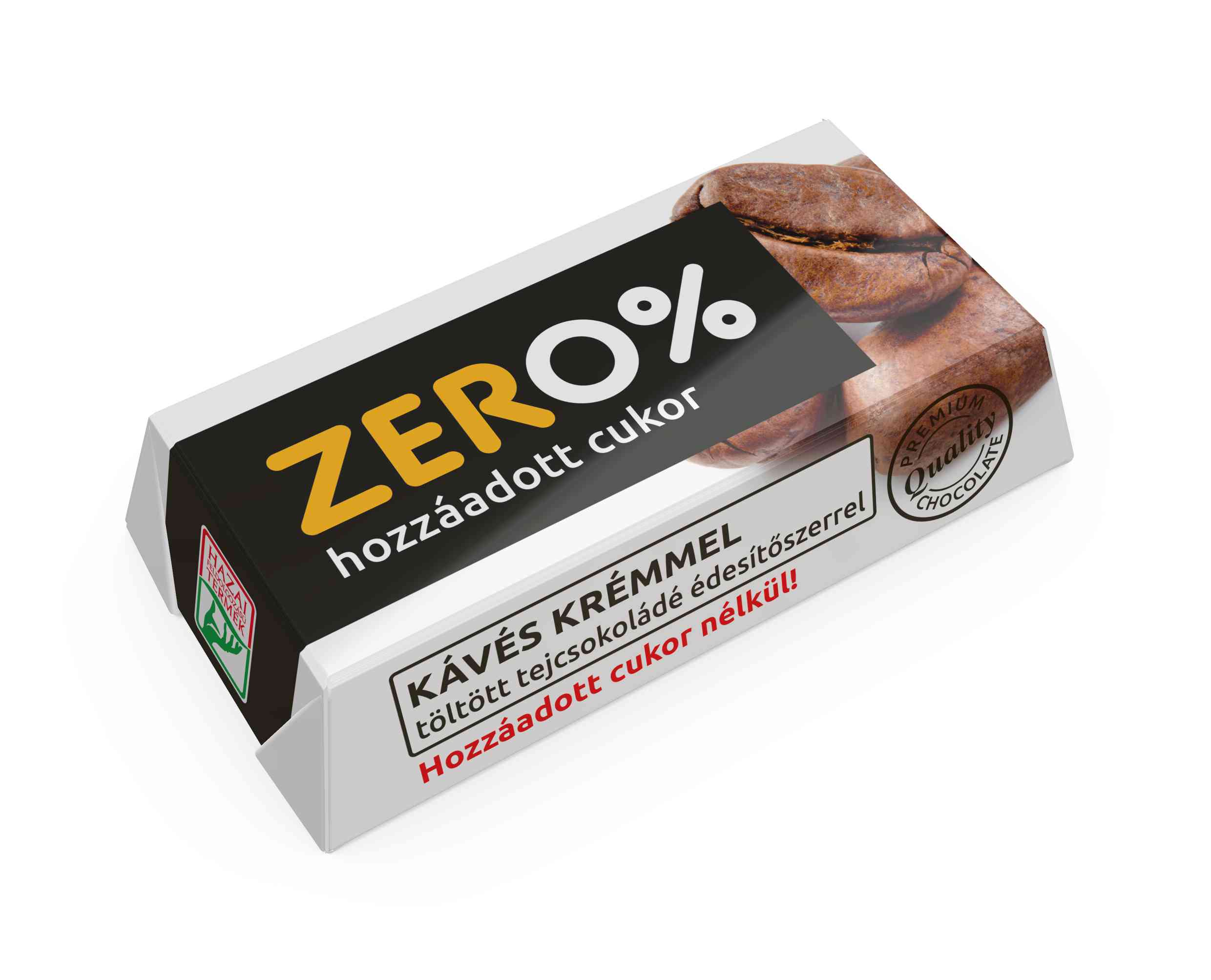 Szerencsi ZERO kávé ízű krémmel töltött tejcsokoládé édesítőszerrel 21g